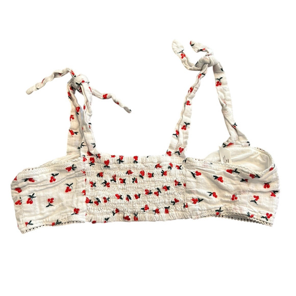 Free People Women's Britt Cherry Embroidered Bralette Medium Festival Top Boho - Picture 9 of 9